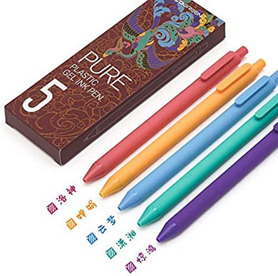 8pack 0.5mm - Macaron Colors Retractable Gel Pens For Journaling