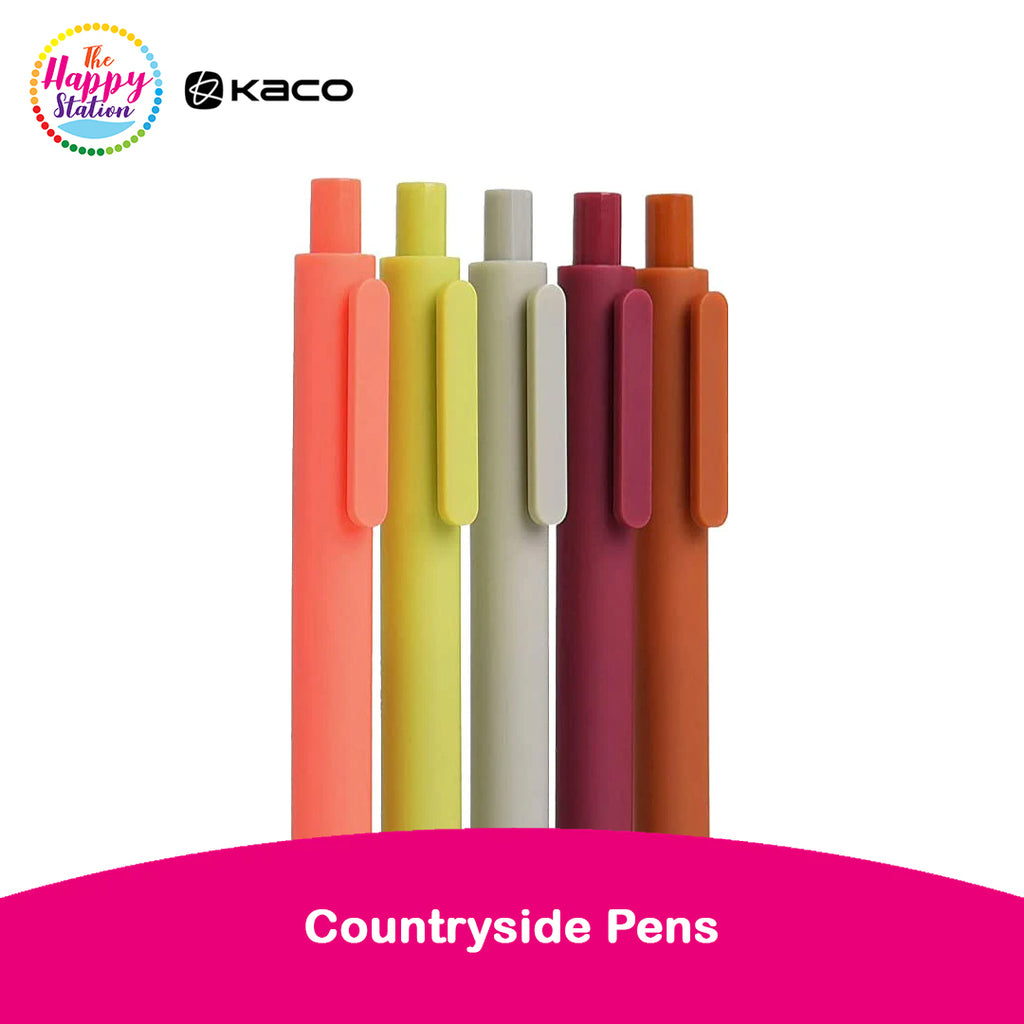 Kaco Pure Retractable Gel Ink Pens Assorted Color Ink - 0.5mm, Extra ...