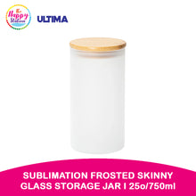 ULTIMA | Sublimation Frosted Skinny Glass Storage Jar, 25oz/750ml