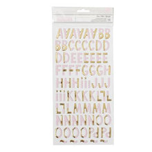 AMERICAN CRAFTS Dear Gold Foil Chipboard Letter Thickers Stickers, 175 Pieces
