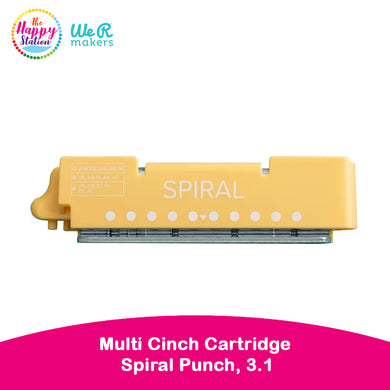 WE R MAKERS | Multi Cinch Cartridge - Spiral Punch, 3:1