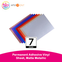 HTVRONT | Permanent Adhesive Vinyl Sheet, Matte Metallic - 12" x 10", 7 sheets
