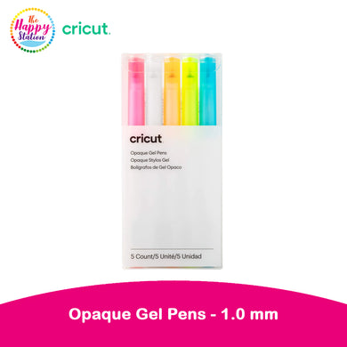 CRICUT | Opaque Gel Pens - 1.0 mm, Pink/White/Orange/Yellow/Blue (5 ct)