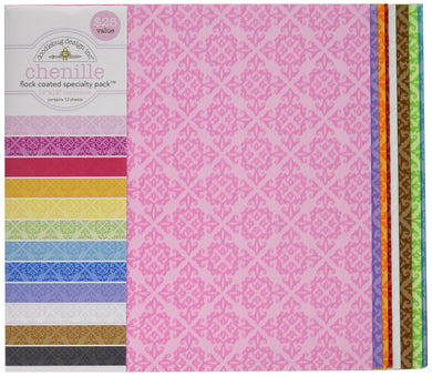 DOODLEBUG | Specialty Cardstock, Flocked Coated Chenille, 12-Pack (12