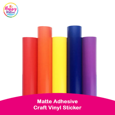 THE HAPPY STATION | Matte Adhesive Craft Vinyl Sticker