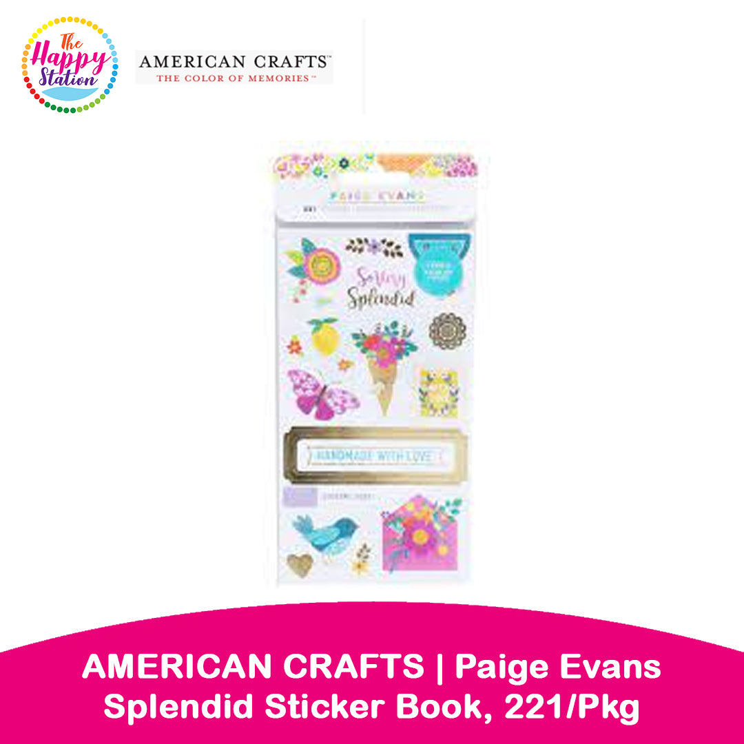 Paige Evans Splendid Sticker Book-W/Gold Foil Accents, 221/Pkg | The ...