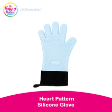 CRAFT EXPRESS  | Heart Pattern Silicone Glove, Light Blue