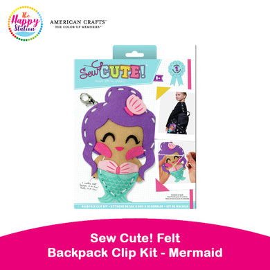 AMERICAN CRAFTS | Sew Cute! Felt Backpack Clip Kit - Mermaid