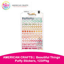 AMERICAN CRAFTS | Beautiful Things Puffy Stickers, 123/Pkg