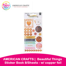 AMERICAN CRAFTS | Beautiful Things Sticker Book 8/Sheets - w/ copper foil