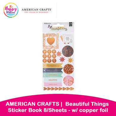 AMERICAN CRAFTS | Beautiful Things Sticker Book 8/Sheets - w/ copper foil