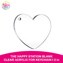 THE HAPPY STATION | Blank Clear Acrylic for Keychain