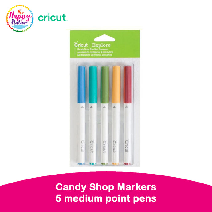CRICUT | Candy Shop Markers, 5 medium point pens