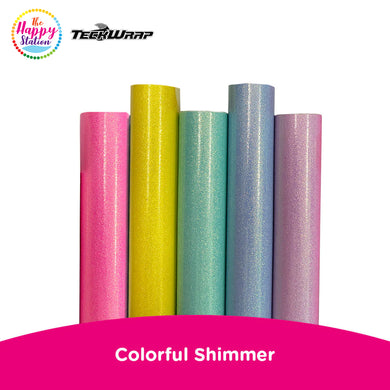 TECKWRAP | Colorful Shimmer Adhesive Vinyl Sticker, 12