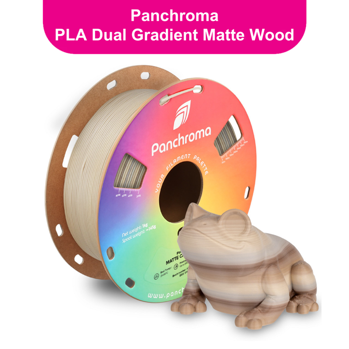 Polymaker - Panchroma PLA Dual-Gradient - Matte Wood - 1.75mm - 1kg