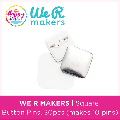 WE R MAKERS | Square Button Pins, 30pcs (makes 10 pins)