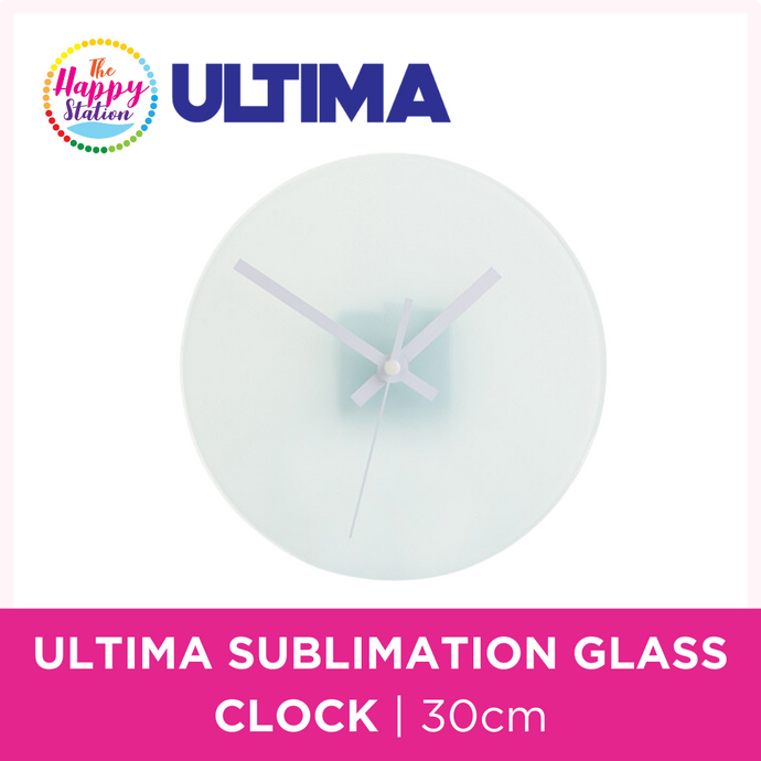 ULTIMA | Sublimation Glass Clock, 30cm