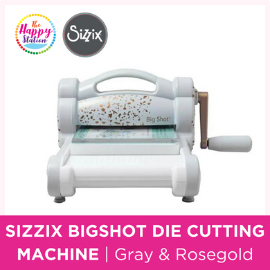 Sizzix Big Shot Machine with Starter Kit (Gray & Rose Gold) w/ Standard Flatform