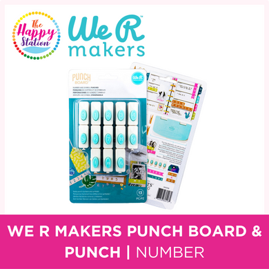 We R Makers Punch Board & Punch - Number (13 Piece)