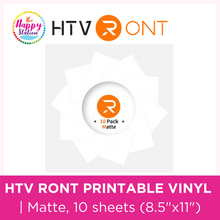 HTVRONT | Matte Printable Vinyl - 8.5"x11", 15 sheets