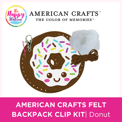 AMERICAN CRAFTS | Sew Cute! Felt Backpack Clip Kit - Donut