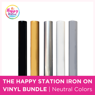 THE HAPPY STATION | Neutral Colors Iron On Bundle