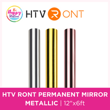 HTVRONT | Mirror Metallic Adhesive Vinyl Roll - 12" x 6 ft