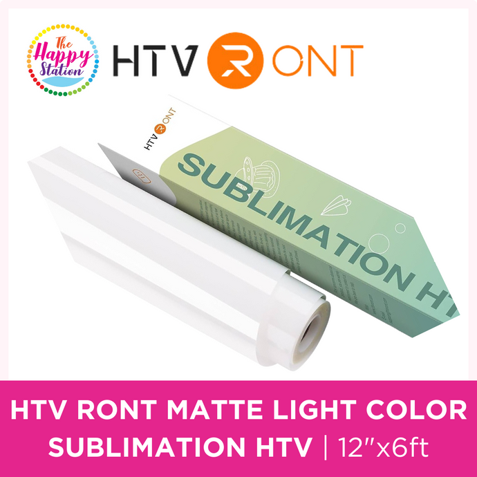 HTV RONT, Matte Light Color Sublimation Heat Transfer Vinyl, 12x6ft, The  Happy Station
