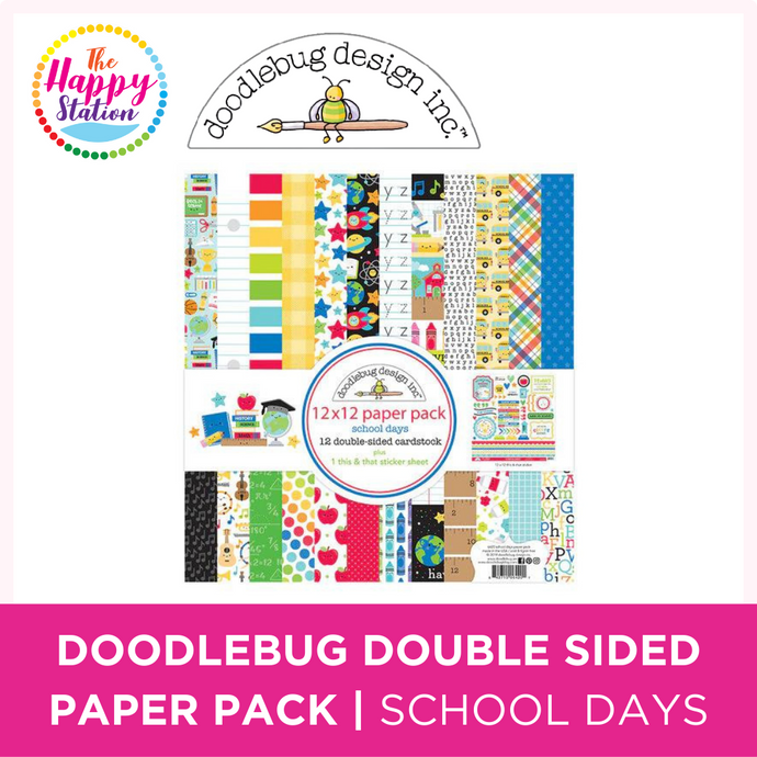 DOODLEBUG DESIGN | Double Sided Paper Pack, School Days - 12