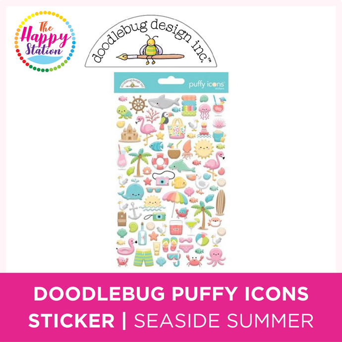DOODLEBUG DESIGN | Puffy Icons Sticker, Seaside Summer