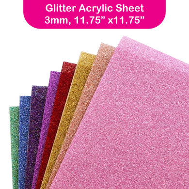 THE HAPPY STATION | Glitter Acrylic Sheets 3mm, 11.75