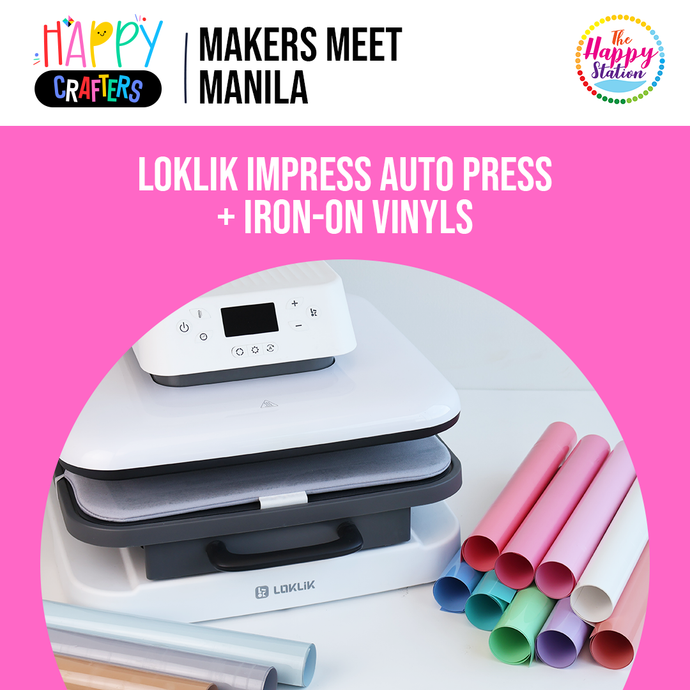 LOKLIK | Impress Auto Heat Press Machine with FREE Iron-On Vinyls (12 rolls)