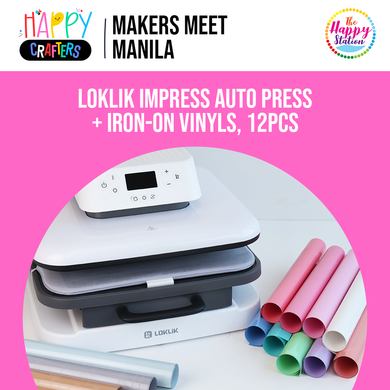 LOKLIK | Impress Auto Heat Press Machine with FREE Iron-On Vinyls (12 rolls)