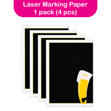 Laser Engraving Marking Paper, Black, 4pk