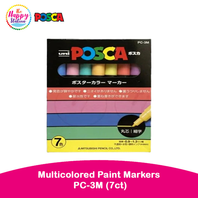 UNI | Posca Multicolored Paint Markers, PC-3M (7ct)