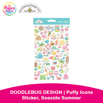 DOODLEBUG DESIGN | Puffy Icons Sticker, Seaside Summer