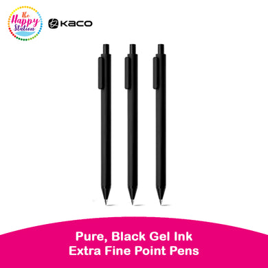 KACO | Pure, Black Gel Ink Extra Fine Point Pens, 0.5mm