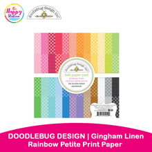 DOODLEBUG DESIGN | Gingham Linen Rainbow Petite Print Paper Pad, 6"x6"