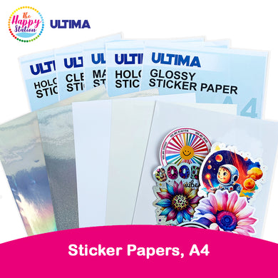 ULTIMA | Sticker Papers, A4 (compatible with dye and pigment inks)