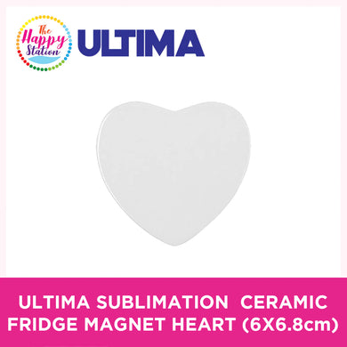 Ultima Sublimation Ceramic Fridge Magnet-Heart (6*6.8cm)