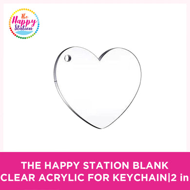 THE HAPPY STATION | Blank Clear Acrylic for Keychain