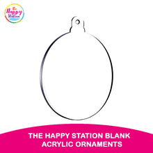 THE HAPPY STATION | Blank Acrylic Ornaments, 3" diameter, 4mm thick|