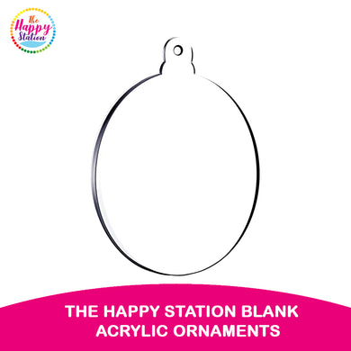 THE HAPPY STATION | Blank Acrylic Ornaments, 3