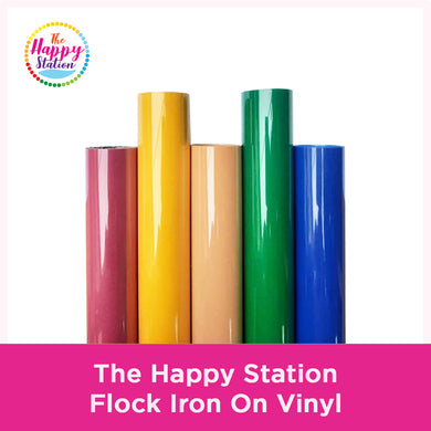 The Happy Station Flock Iron On Vinyl