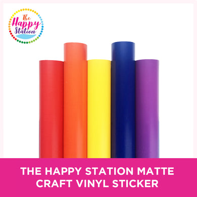 THE HAPPY STATION | Matte Adhesive Craft Vinyl Sticker