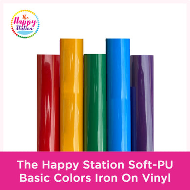 The Happy Station Soft-PU Basic Colors Iron On Vinyl