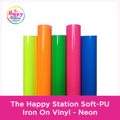 The Happy Station Soft-PU Iron On Vinyl - Neon