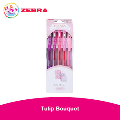 ZEBRA | Sarasa Clip Limited Edition Gel Pen, Tulip Bouquet - 0.5mm (5ct)