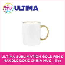 ULTIMA | Sublimation Gold Rim and Handle Bone China Mug, 11oz/360ml
