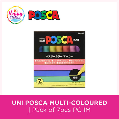 UNI | Posca Muticolored Paint Marker, PC- 1M (7ct)